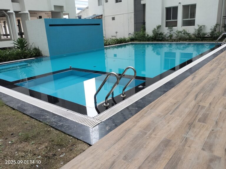 Swimming pool construction completed 
