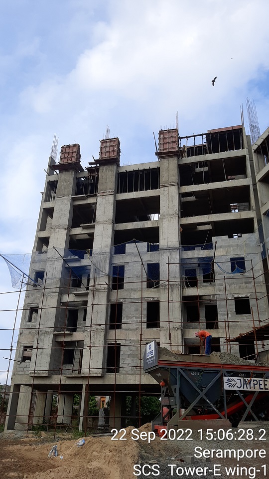 Tower E Zone 1: 7th Floor Slab Casting Completed 