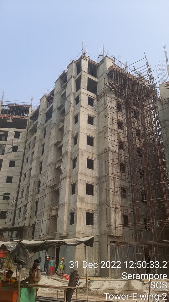 Tower E Zone 2: 9th Floor Slab Casting Completed 