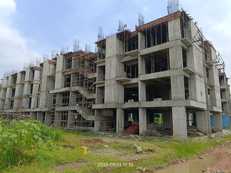 Tower: Nilambari Zone -7D: 4th floor Slab Casting Completed 