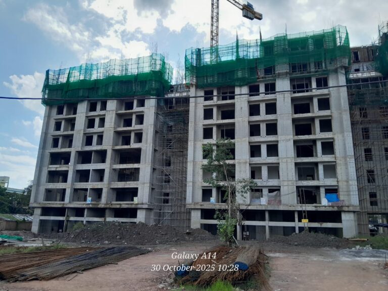 Tower 1: 7th floor slab casting completed 